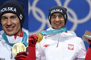 Kamil Stoch ze złotym medalem olimpijskim Pjongczang