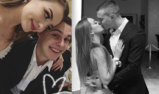 Wiktoria Gąsiewska i Adam Zdrójkowski pochwalili się zdjęciami ze studniówki. Suknia aktorki to jakiś OBŁĘD!