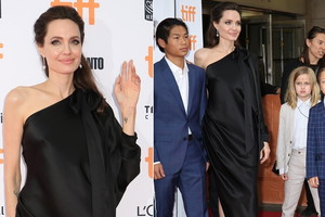 Angelina Jolie z dziećmi na Festiwalu Filmowym w Toronto
