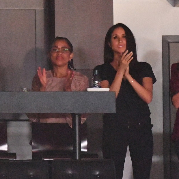 Prince Harry Watches The Closing Ceremony With Girlfriend Meghan Markle