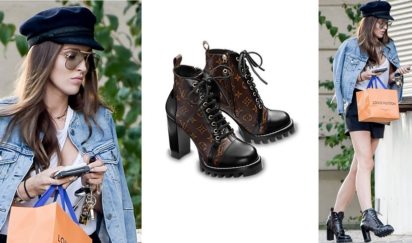 Marina Łuczenko w botkach Louis Vuitton