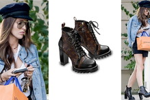 Marina Łuczenko w botkach Louis Vuitton