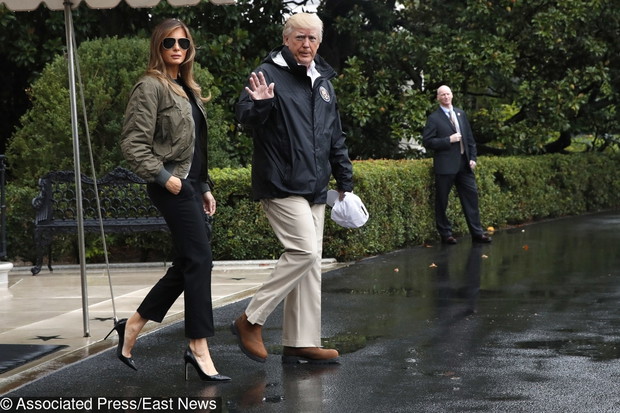 Donald i Melania Trump w Teksasie