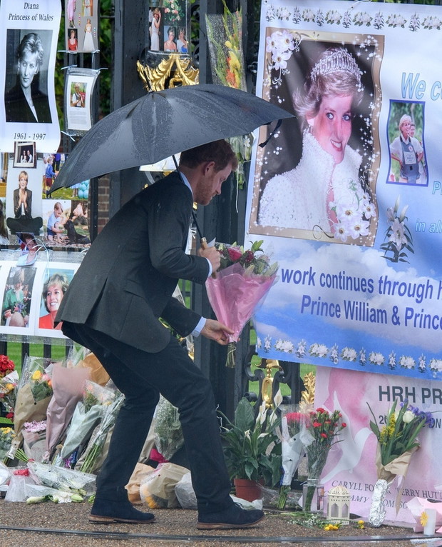 Ksi???ta Harry i William odwiedzili ogród przy pa?acu Kensington