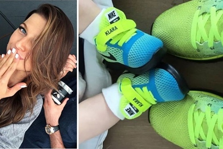 Anna Lewandowska z córką Klarą na obozie treningowym