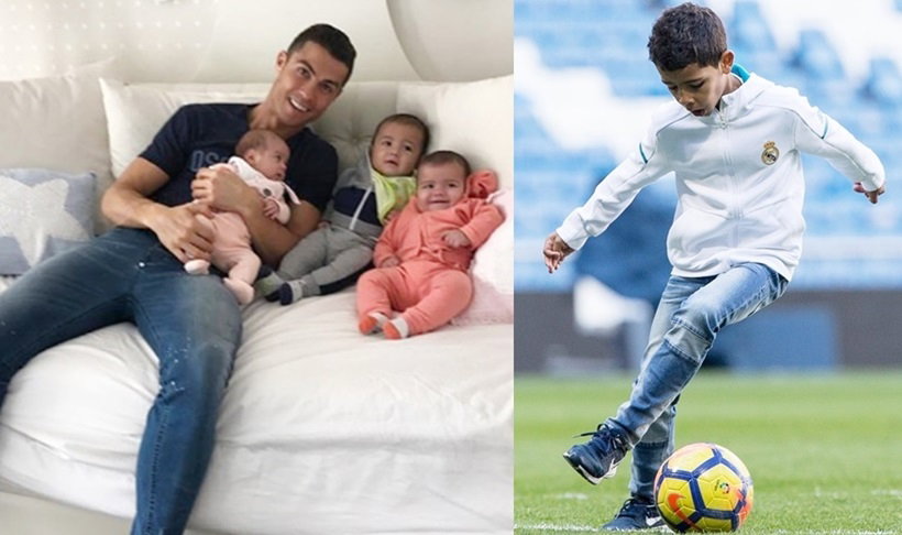 Cristiano Ronaldo może pękać z dumy! W tym roku na świat przyszło troje jego dzieci. A najstarszy syn... już idzie ślady słynnego ojca!