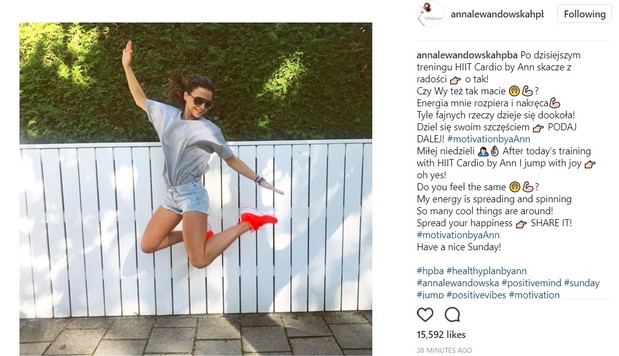Anna Lewandowska - jak spędza weekend?
