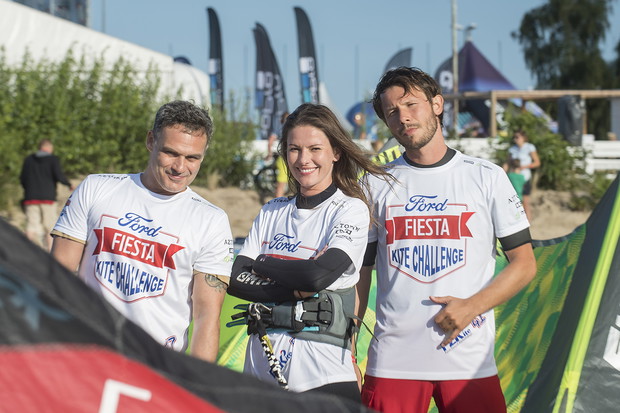 Ford Fiesta Kite Challange 2017 w Pucku! Na zdjęciu Jan Wieczorkowski, Mateusz Banasiuk i Agnieszka Kawiorska