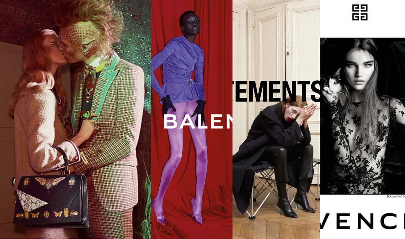 Kampanie Gucci, Balenciaga, Vetements, Givenchy