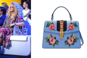 Magda Gessler z torebką Gucci Sylvie