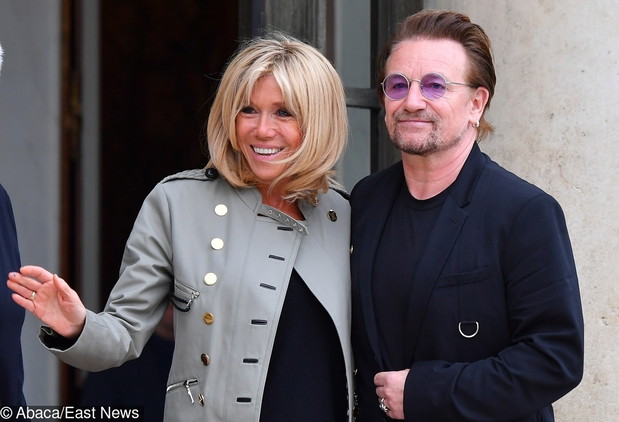 Bono spotka? si? z Brigitte Macron