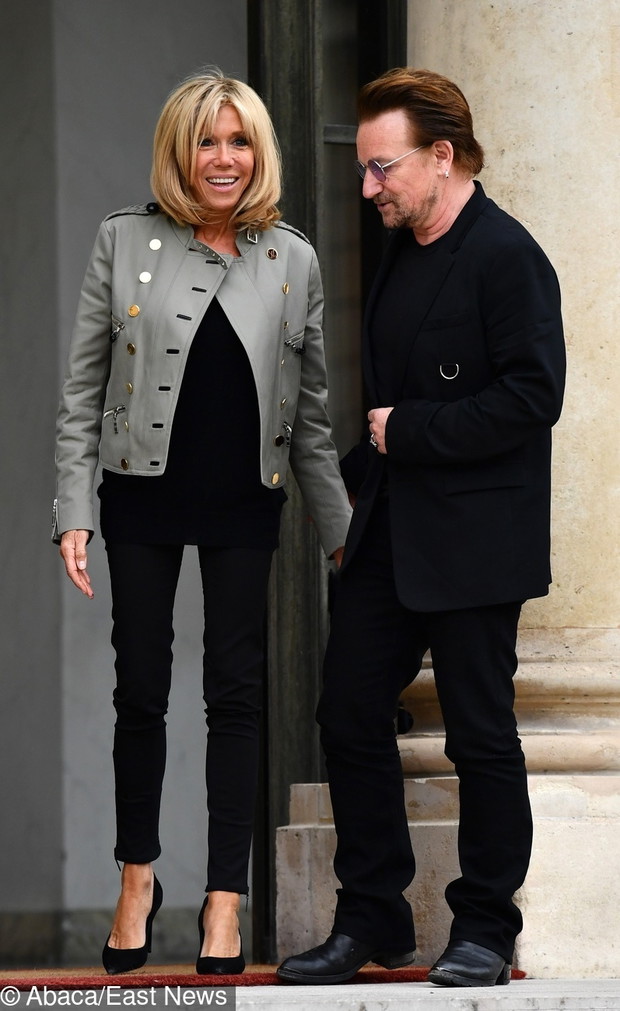 Bono spotka? si? z Brigitte Macron