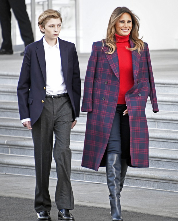 First Lady Melania Trump Accepts the White House Christmas Tree
