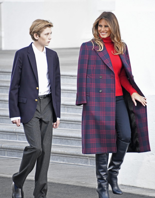 First Lady Melania Trump Accepts the White House Christmas Tree