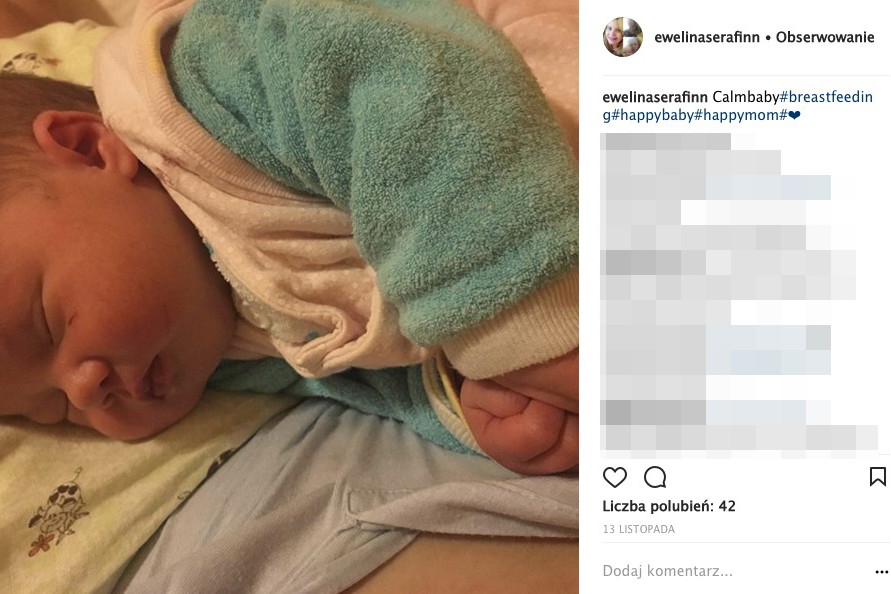 Ewelina Serafin urodziła córeczkę