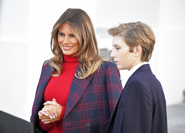 First Lady Melania Trump Accepts the White House Christmas Tree