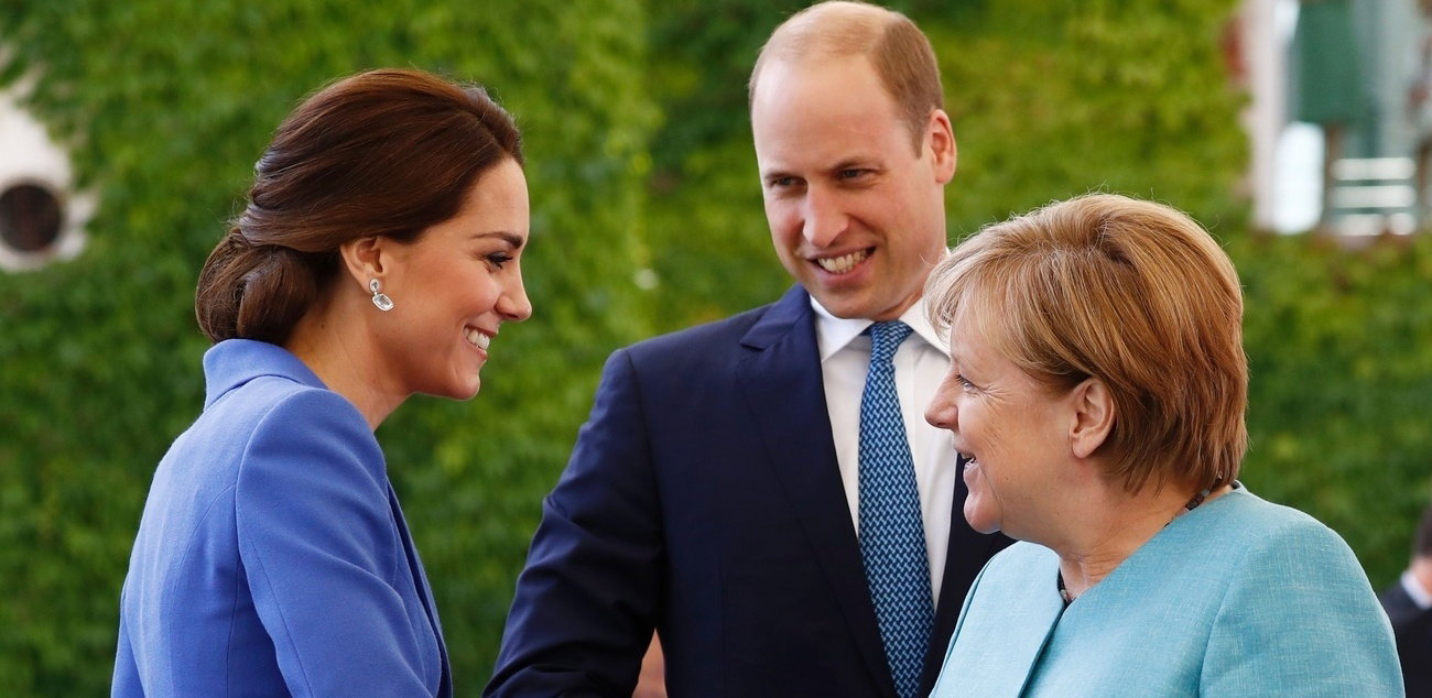 księżna Kate, książę William, Angela Merkel