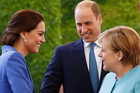 księżna Kate, książę William, Angela Merkel