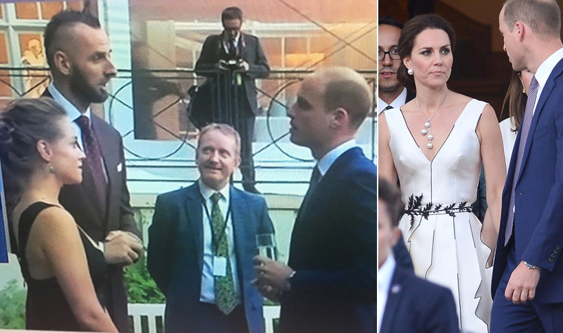 Alicja Bachleda-Curuś i Marcin Gortat podczas spotkania z księciem Williamem