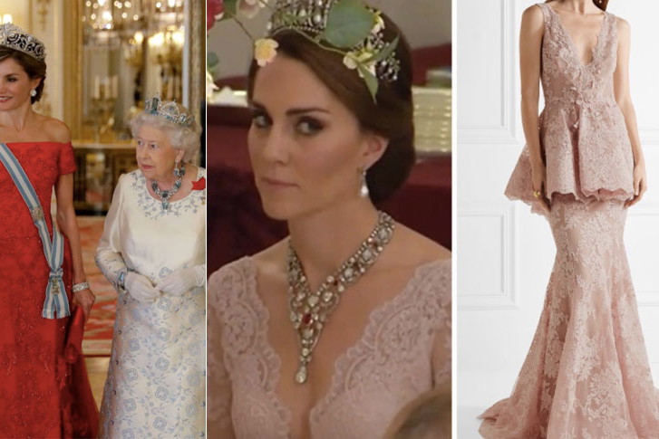 królowa Letycja, Elżbieta II, księżna Kate na balu