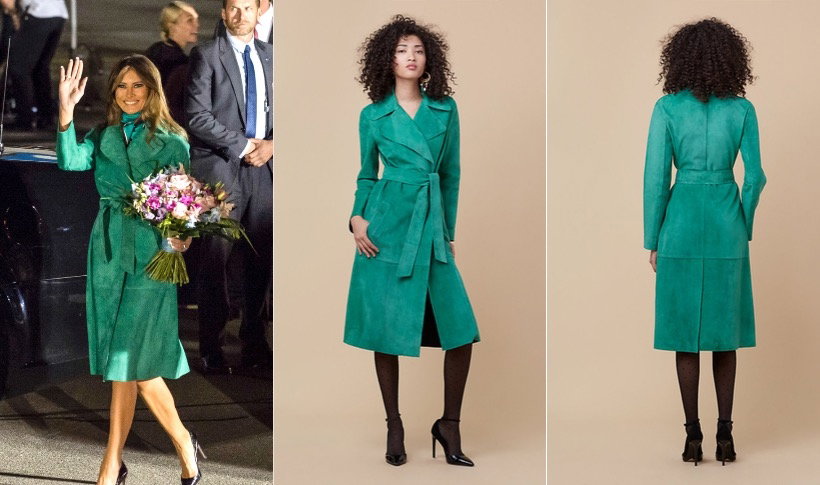 Melania Trump i płaszcz Diane von Furstenberg