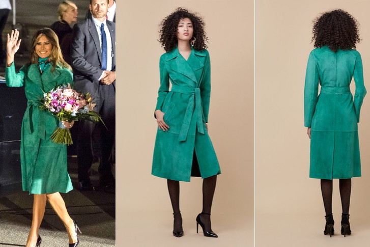 Melania Trump i płaszcz Diane von Furstenberg
