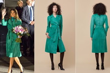 Melania Trump i płaszcz Diane von Furstenberg
