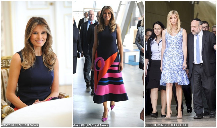 Melania i Ivanka Trump z odsłoniętymi ramionami. Wpadka?