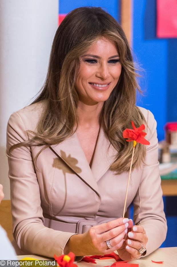 Melania Trump odwiedzi?a szpital dzieci?cy w Brukseli