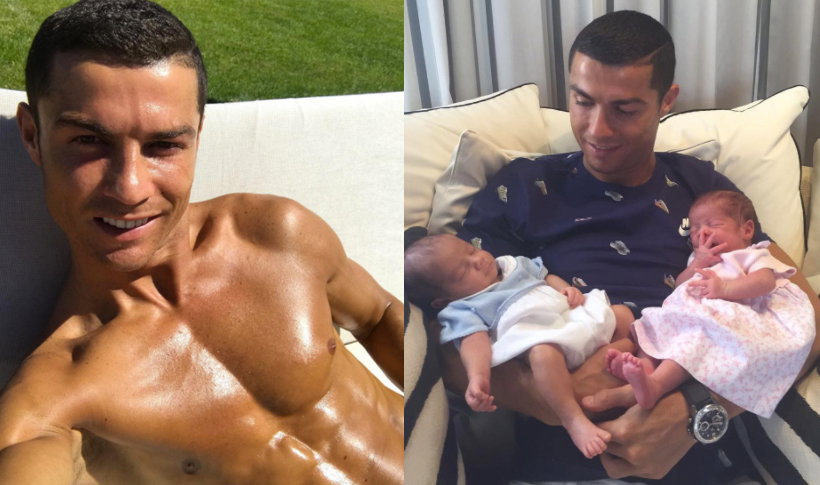Cristiano Ronaldo z bliźniakami na Ibizie