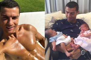 Cristiano Ronaldo z bliźniakami na Ibizie