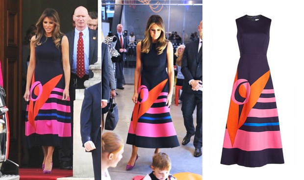 Melania Trump w sukni Delpozo pre-fall 17