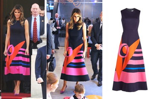 Melania Trump w sukni Delpozo pre-fall 17