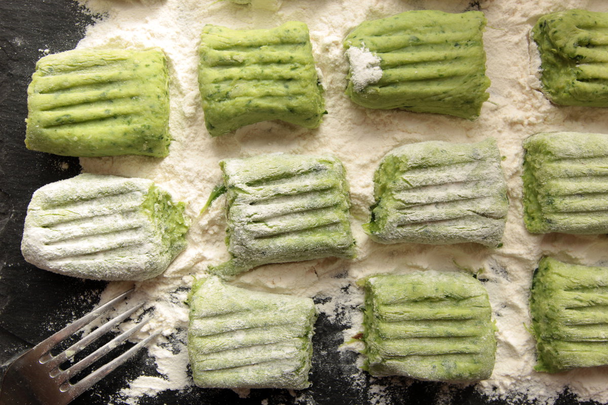 Zielone gnocchi