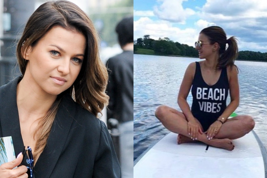 Ania Lewandowska w kostiumie kąpielowym ASOS
