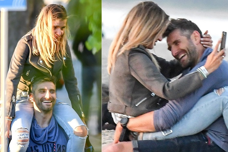 Joanna Koroniewska i Maciej Dowbor na plaży w Sopocie