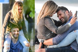 Joanna Koroniewska i Maciej Dowbor na plaży w Sopocie