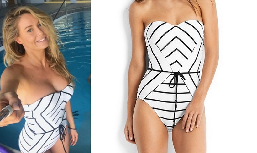 Małgorzata Rozenek w kostiumie kąpielowym marki Seafolly