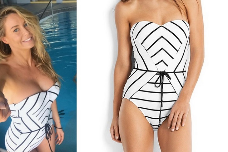 Małgorzata Rozenek w kostiumie kąpielowym marki Seafolly