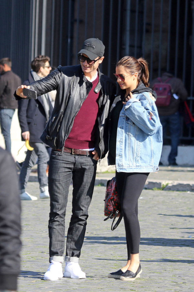 EXCLUSIVE: Polish footballer Robert Lewandowski spotted in Rome