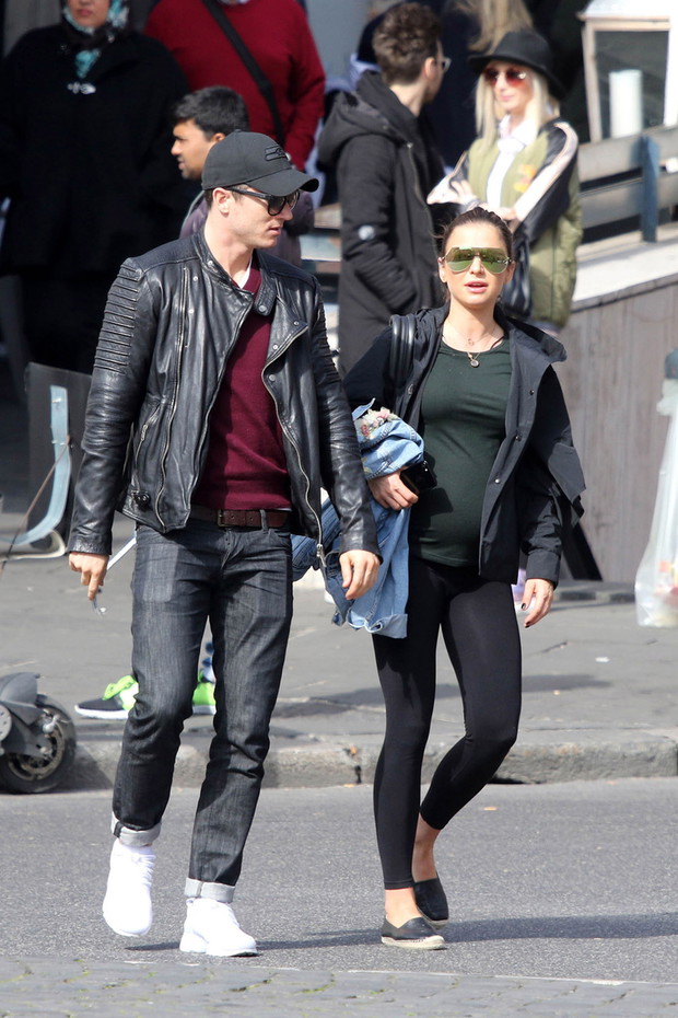 EXCLUSIVE: Polish footballer Robert Lewandowski spotted in Rome