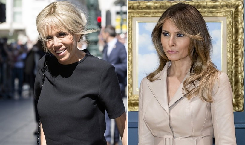 Brigitte Macron i Melania Trump na spotkaniu żon prezydentów Brukseli