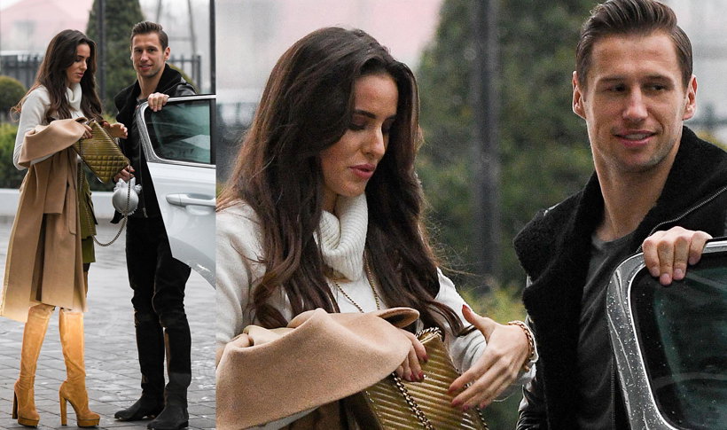 Grzegorz Krychowiak i Celia Jaunat