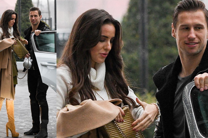 Grzegorz Krychowiak i Celia Jaunat