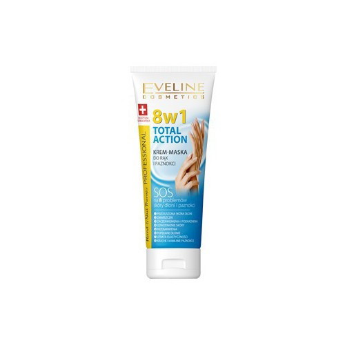 Kremy do rąk Eveline Hand & Nail Therapy Total Action 8w1 Krem-maska do rąk i paznokci 75ml