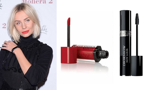 Agnieszka Woźniak-Starak w makijażu z czerwoną pomadką