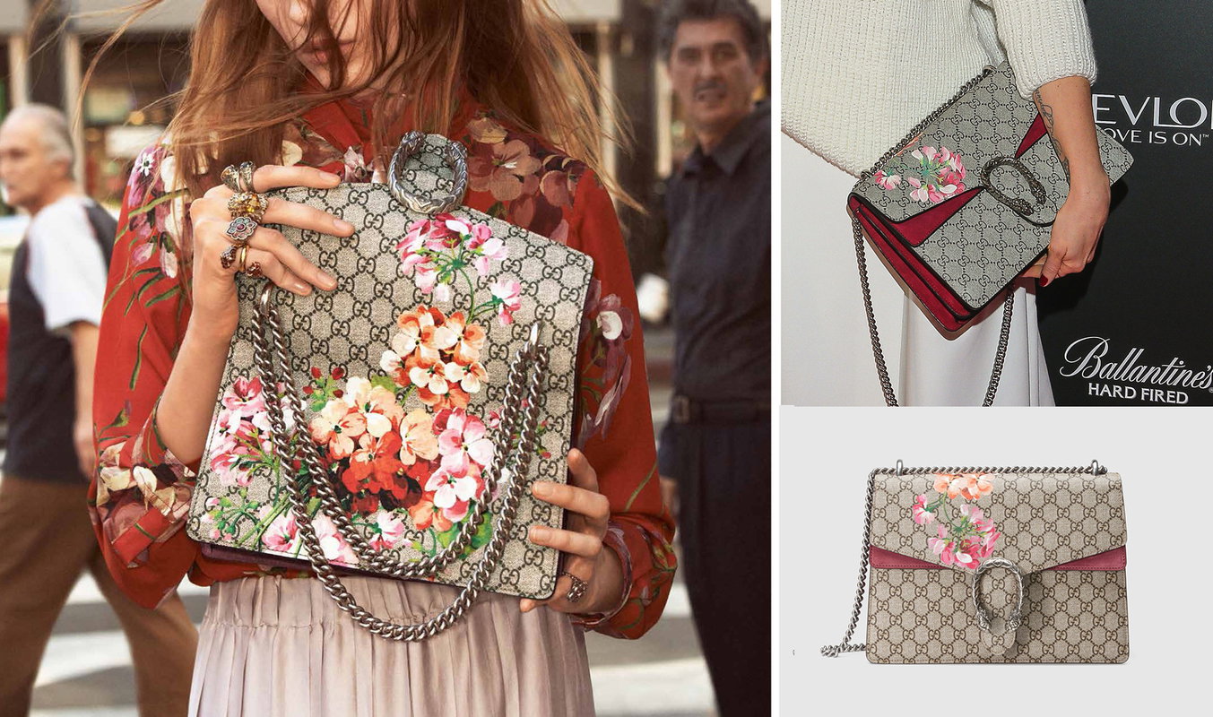 Torebka Dionysus Blooms Print Shoulder Bag z kwiatami, ok. 8350 zł