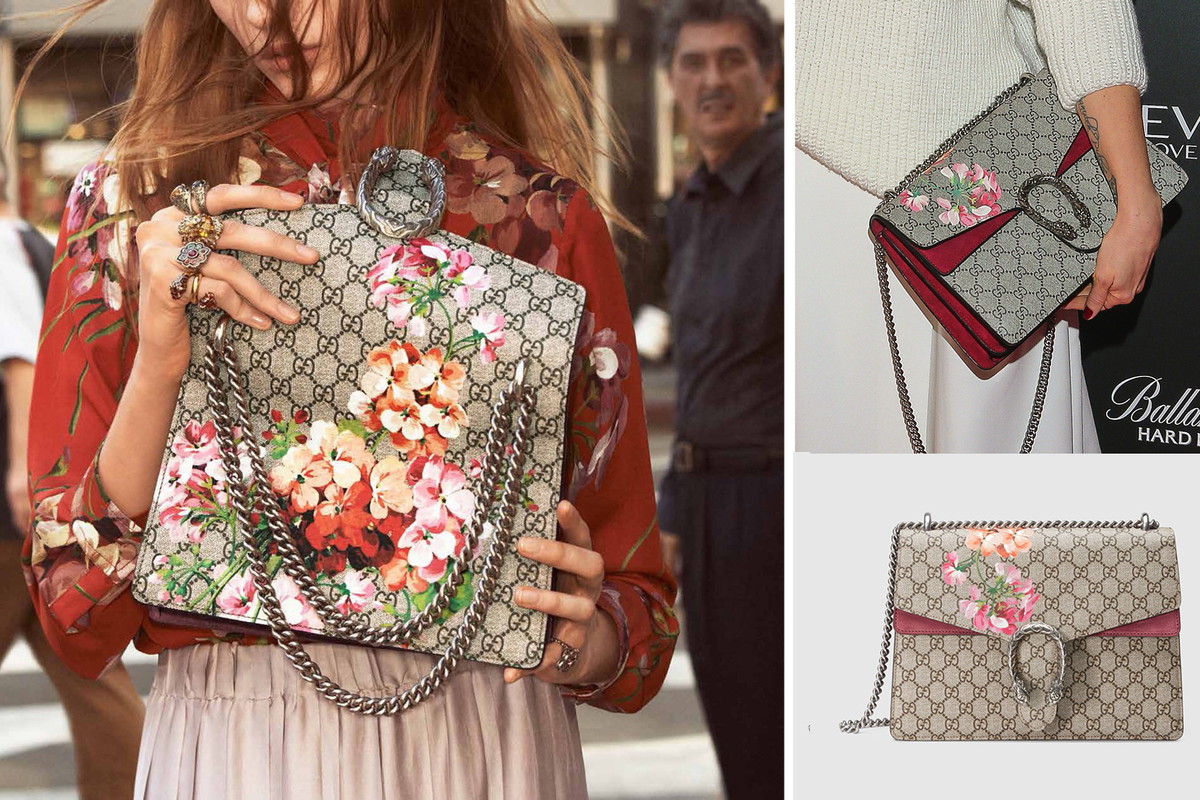 Torebka Dionysus Blooms Print Shoulder Bag z kwiatami, ok. 8350 zł