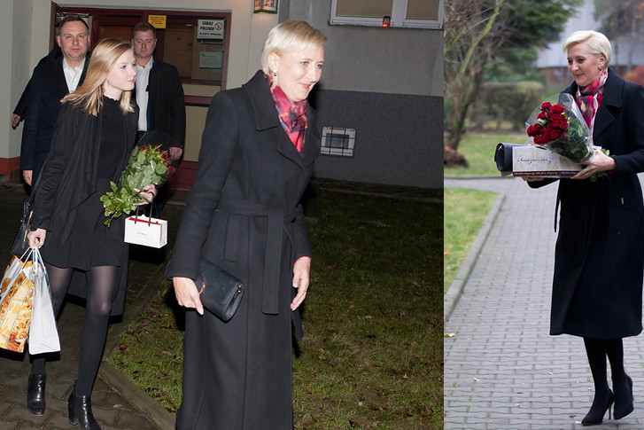 Agata Duda, Kinga Duda, Andrzej Duda na 21. urodzinach córki