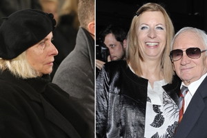 Krystyna Pyrkosz na pogrzebie Witolda Pyrkosza